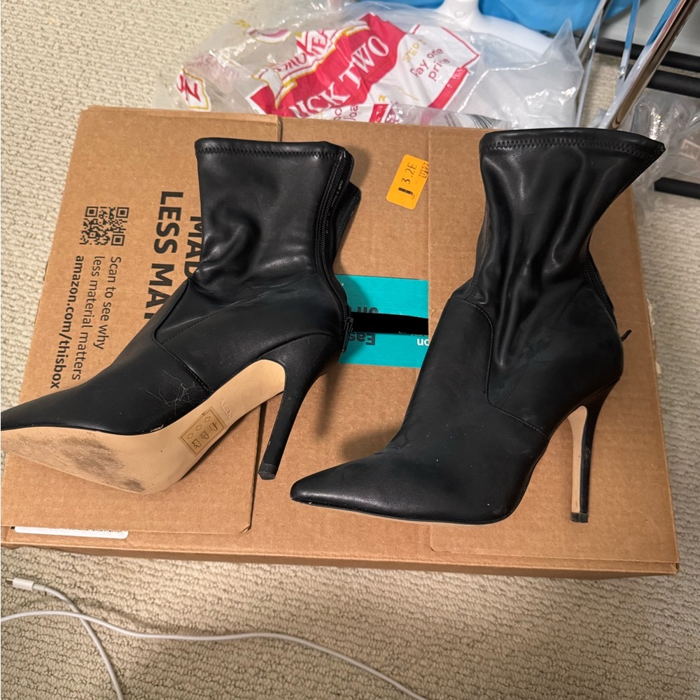 Also Black Stiletto Ankle Boots size 8